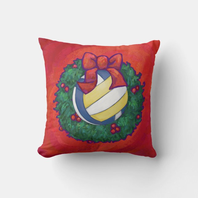Volleyball Christmas Cushion (Front)