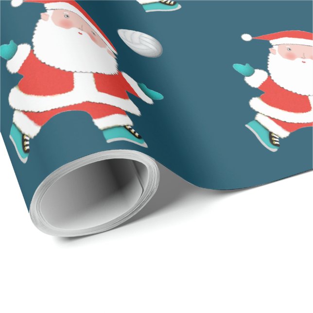 Volleyball Christmas Gift Wrapping Paper (Roll Corner)