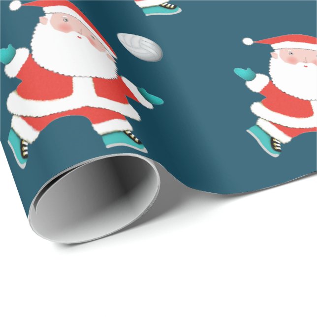 Volleyball Christmas Gift Wrapping Paper (Roll Corner)