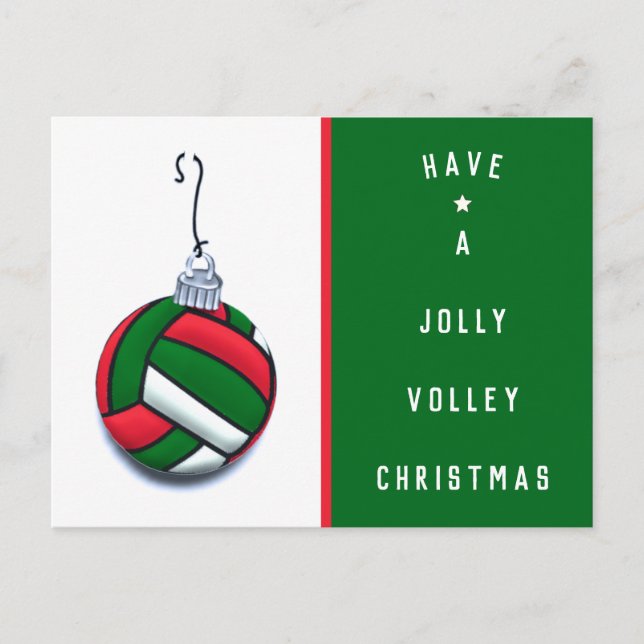 Volleyball Christmas Holiday Cards (Front)