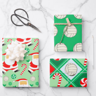 Volleyball Christmas Holiday Gift Wrapping Paper