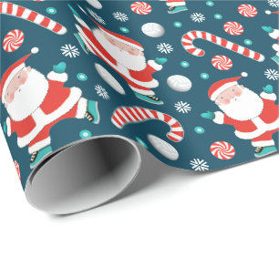 Volleyball Christmas Holiday Gift Wrapping Paper