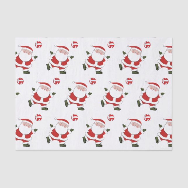 Volleyball Christmas Holiday Tissue Paper (Front)