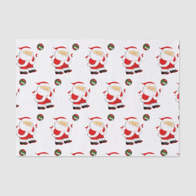 Volleyball Christmas Holiday Tissue Paper (Front)