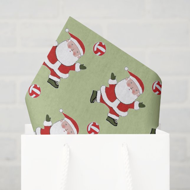 Volleyball Christmas Holiday Tissue Paper (Gift Bag)
