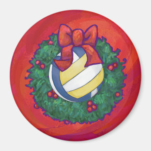 Volleyball Christmas Magnet
