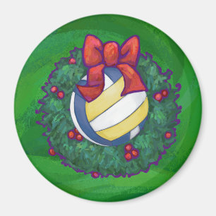Volleyball Christmas Magnet