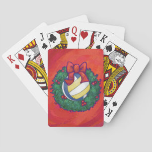 Volleyball Christmas Playing Cards