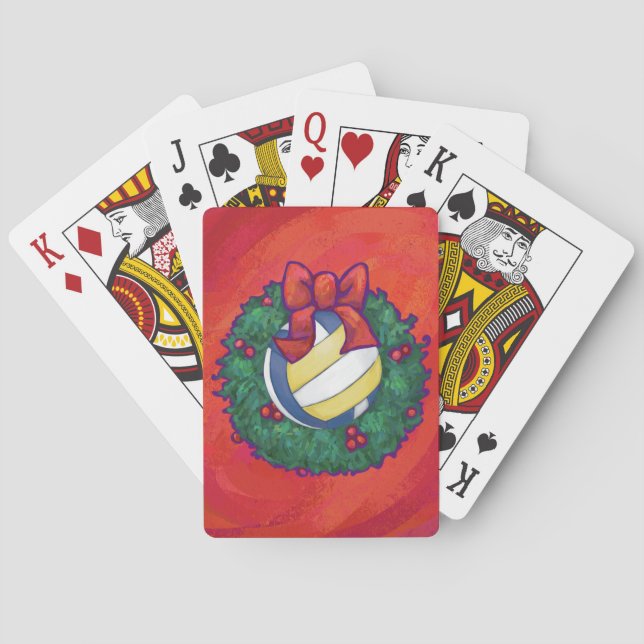 Volleyball Christmas Playing Cards (Back)