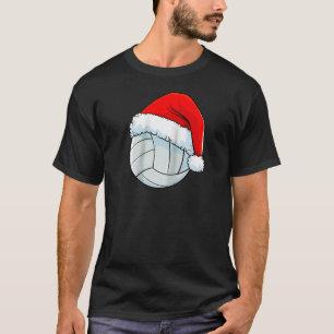 Volleyball Christmas Santa Hat Ball Men Women Kids T-Shirt