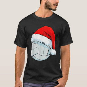 Volleyball Christmas Santa Hat Ball Men Women Kids T-Shirt