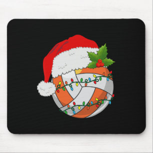 Volleyball Christmas Santa Hat Women Men Tennis Lo Mouse Mat