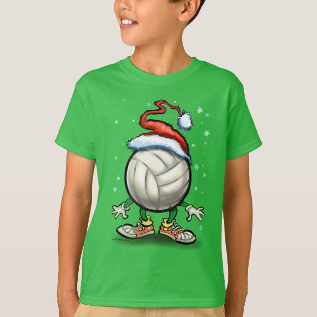 Volleyball Christmas T-Shirt (Front)