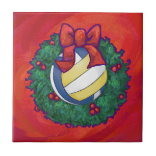 Volleyball Christmas Tile