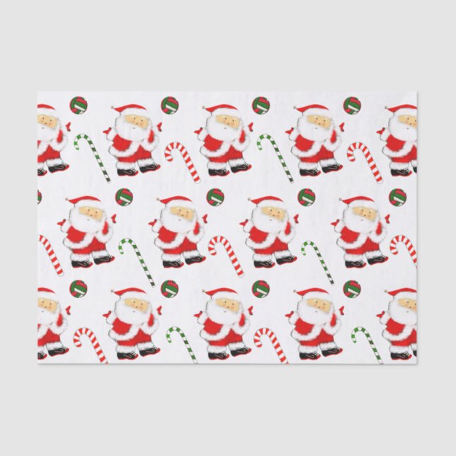 Volleyball Christmas Tissue Paper (Front)