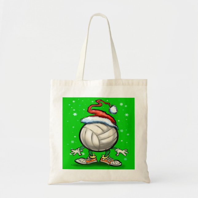 Volleyball Christmas Tote Bag (Front)