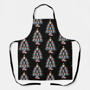 Volleyball Christmas Tree Lights Sports Player Apron