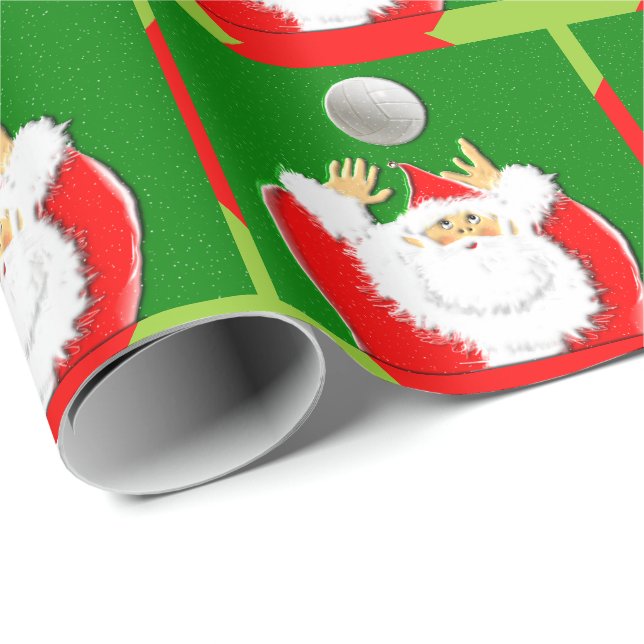 Volleyball Christmas Wrapping Paper (Roll Corner)
