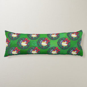 Volleyball Christmas Wreath Body Cushion