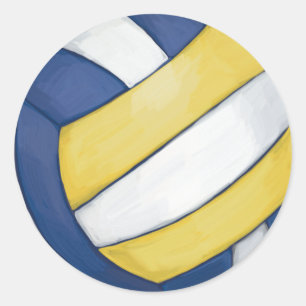 Volleyball Classic Round Sticker
