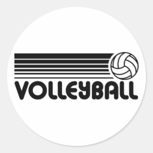 Volleyball Classic Round Sticker