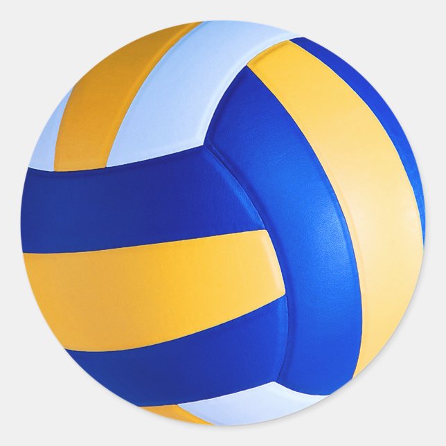 Volleyball  classic round sticker (Front)