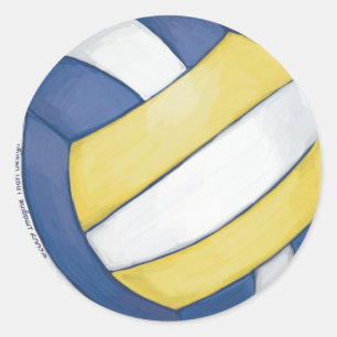 Volleyball Classic Round Sticker