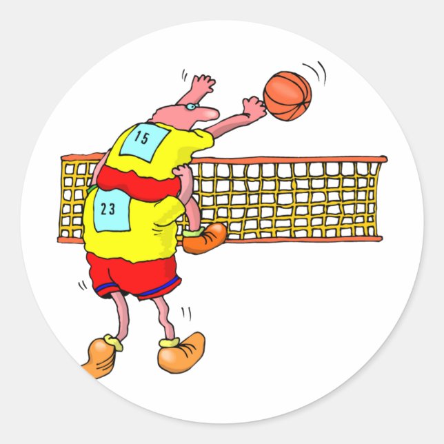 Volleyball Classic Round Sticker (Front)
