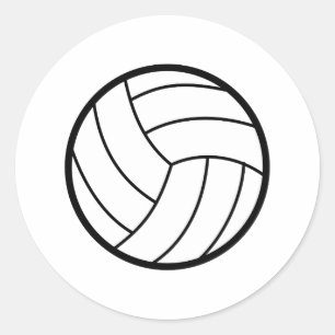 Volleyball Classic Round Sticker