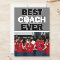 Volleyball Coach Best Ever Custom Photo Thank You