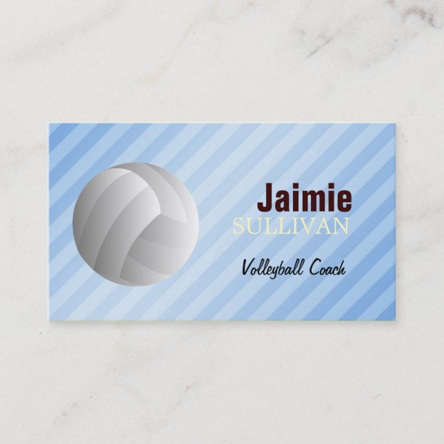 Volleyball Coach Business Cards (Front)
