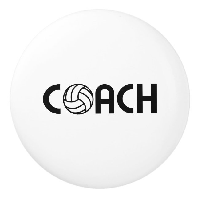 Volleyball Coach Ceramic Knob (Front)