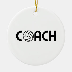 Volleyball Coach Ceramic Tree Decoration