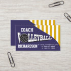 Volleyball Coach - Dark Purple & Yellow