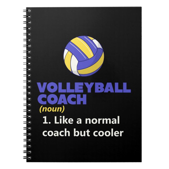 Volleyball Coach Definition Notebook (Front)