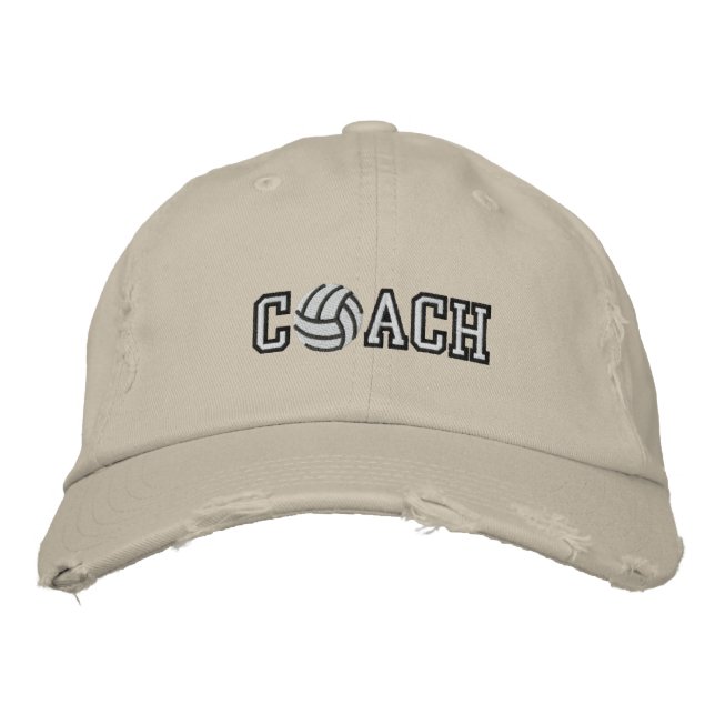 Volleyball Coach Embroidered Hat (Front)