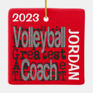 Volleyball Coach Extraordinaire CUSTOM Ceramic Ornament