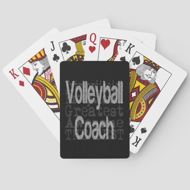 Volleyball Coach Extraordinaire Playing Cards (Back)
