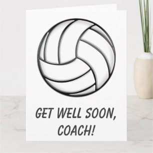 Volleyball Coach Get Well Soon Card