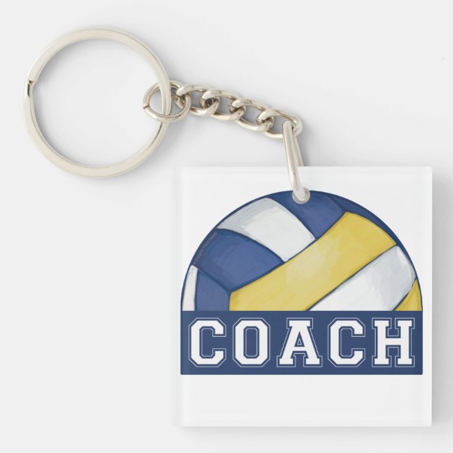 Volleyball Coach Key Ring (Front)