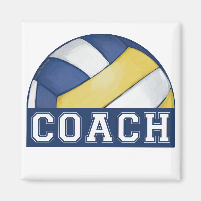 Volleyball Coach Magnet (Front)