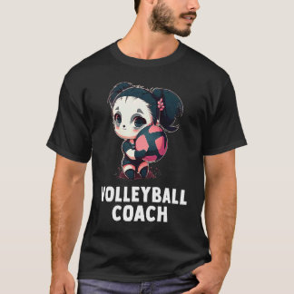 Volleyball Coach Panda Girl  Panda Girl Volleyball T-Shirt