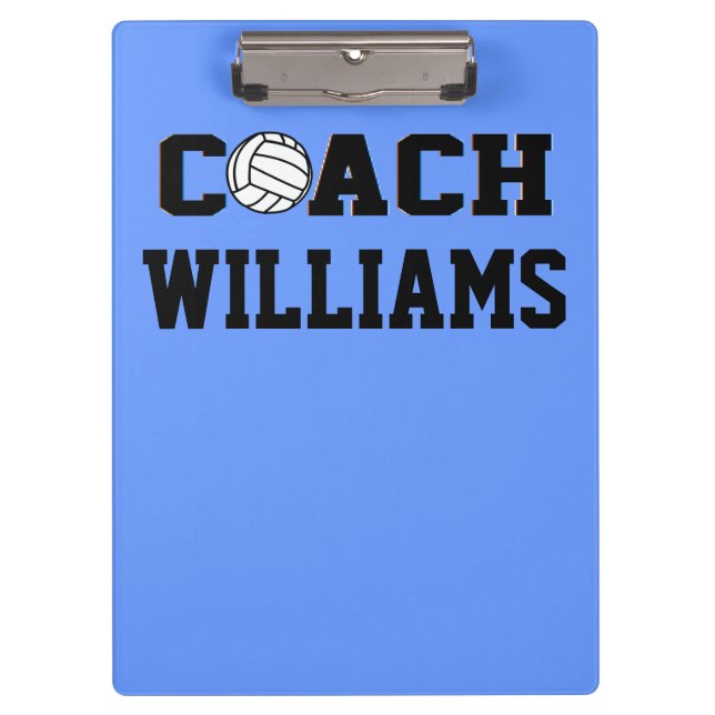 Volleyball Coach - Personalised Clipboard (Front)