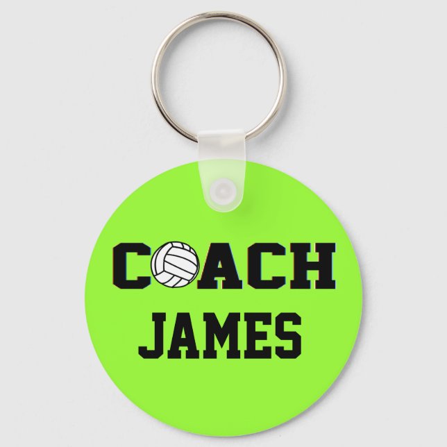 Volleyball Coach - Personalised Key Ring (Front)