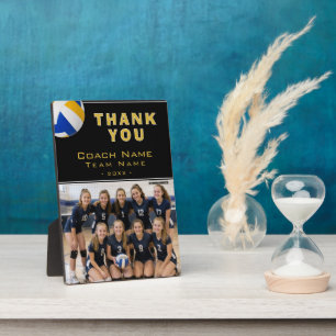 Volleyball Coach Player Name Photo Thank You Card Plaque
