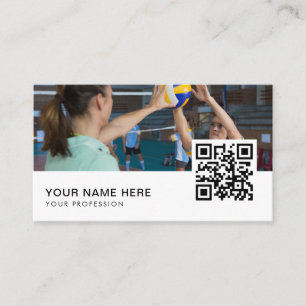 Volleyball coach QR Code Business Card