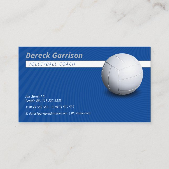 Volleyball Coach | Sport Business Card (Front)