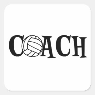 Volleyball Coach Square Sticker