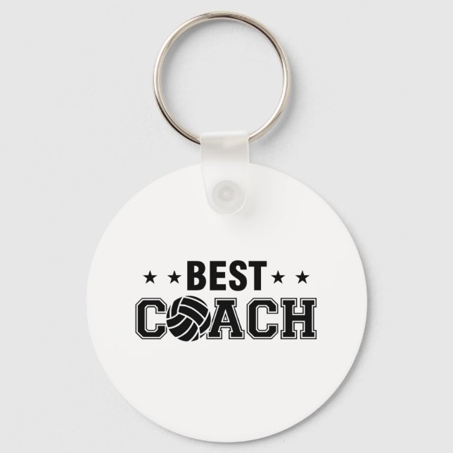 Volleyball Coach | Team Sport Training Gifts Key Ring (Front)