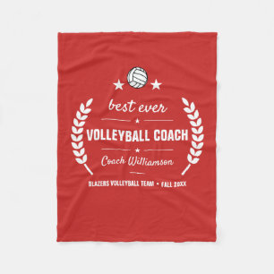Volleyball Coach Team Thank You Gift Personalised Fleece Blanket